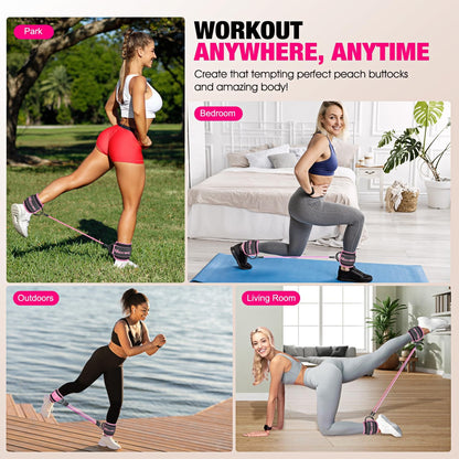 Ankle Resistance Bands with Cuffs, Ankle Bands for Working Out, Ankle Resistance