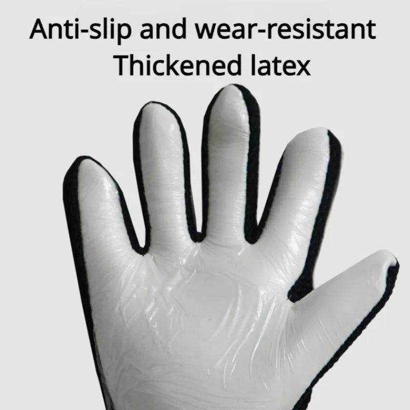 1 Pair Goalkeeper Gloves - Wear-Resistant Latex, Anti-Slip Soccer Goalie Gloves for Training &amp; Matches, Football Training Equipm