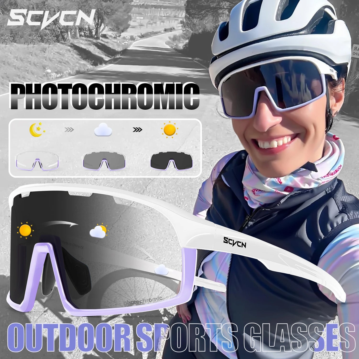 Photochromic Cycling Glasses Outdoor Sports Running Sunglasses Women UV400 Bicycle Goggles Men MBT Cycling Sunglasses