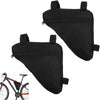 2 Pcs Bike Frame Bag, 7.87 X 10.63 Inch Triangle Design Lightweight Bicycle Bag for Road & Mountain Bikes, Waterproof Polyester Storage Pouch, Black