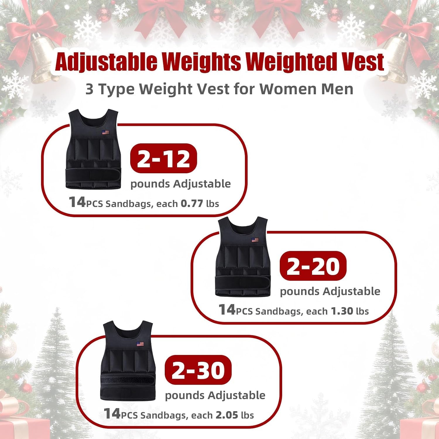 Adjustable Weighted Vest for Men Women,2-30 Lbs Adjustable Weighted Vest with Straps Womens Running Weight Vest for Walking Strength Training Fitness