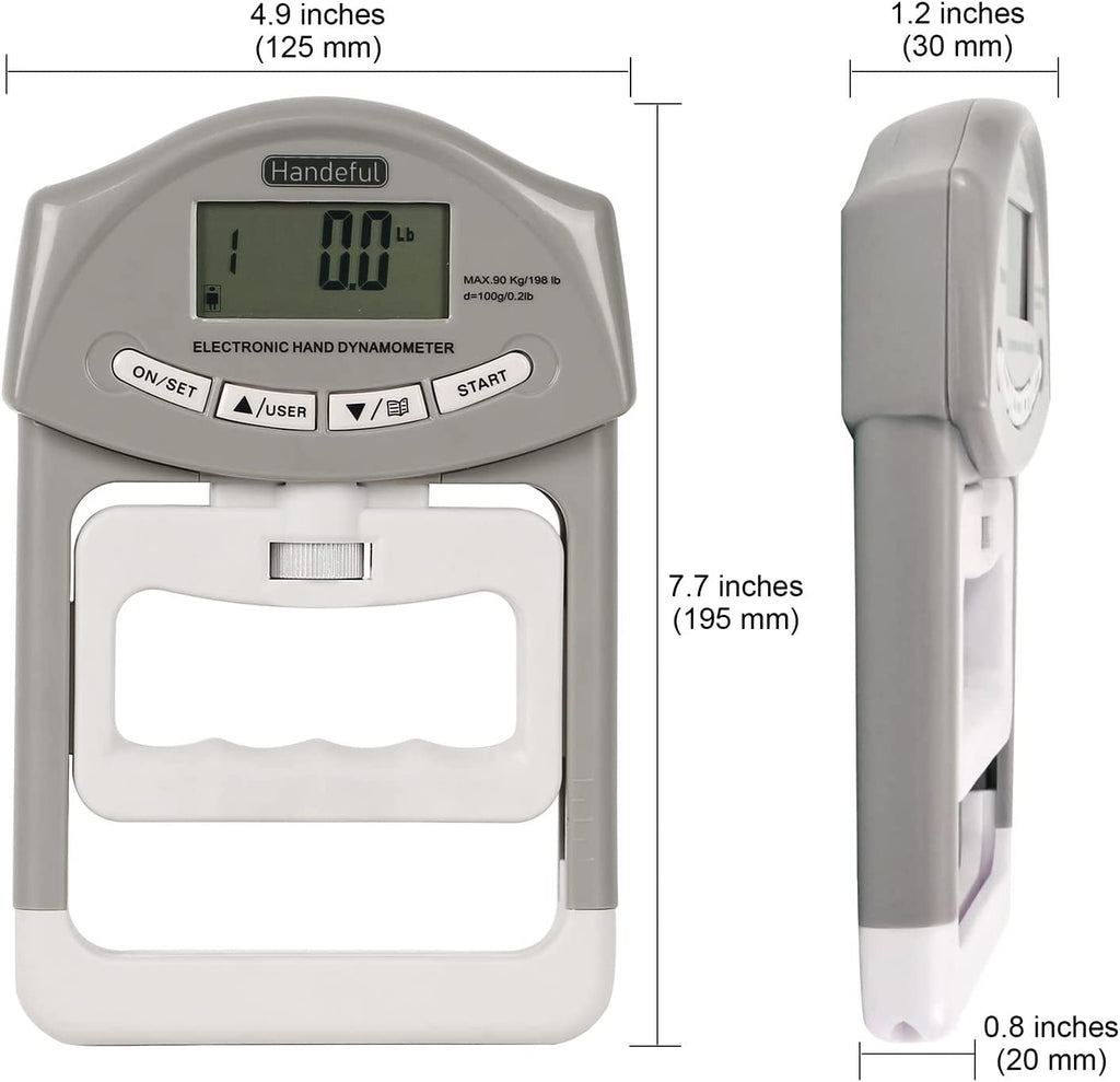 Grip Strength Tester, Hand Grip Dynamometer, Electronic Handgrip Testing for Sports Home School Use