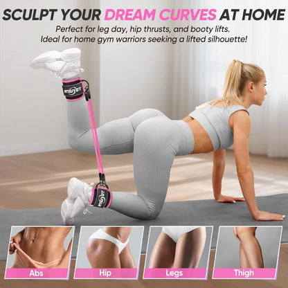 Ankle Resistance Bands with Cuffs Workout Sets for Women Resistance Bands for Working Out Exercise Band for Leg Booty Home Gym