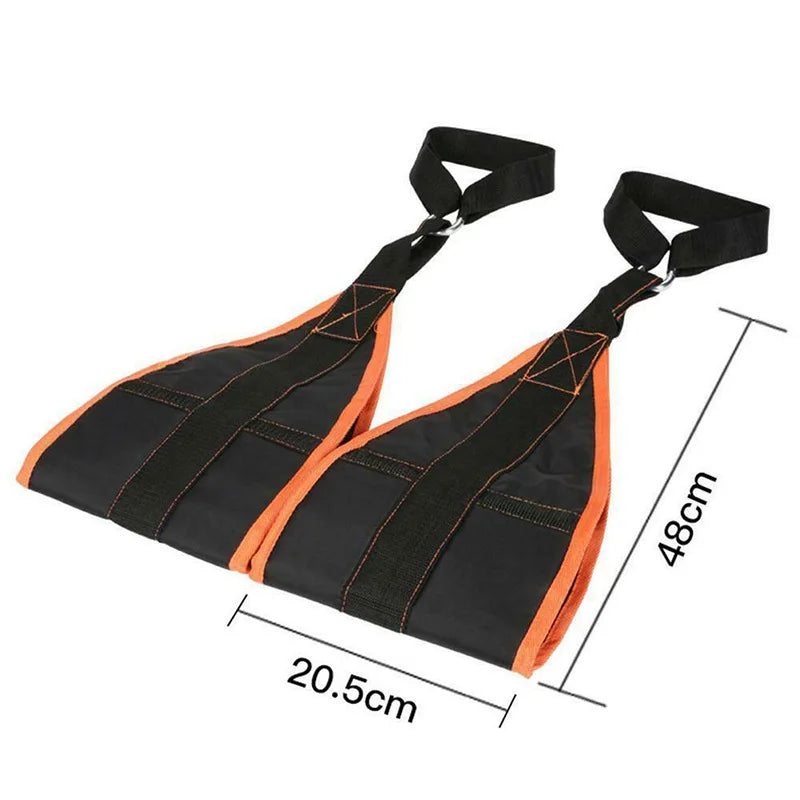 Hanging Ab Straps for Pull up Bar &amp; Core Strength Training - Soft Padded Exercise Straps for Ab Swing &amp; Leg Raises, Hang Bar Strap with 2 Steel Carabiners - Abs Equipment for Home &amp; Gym