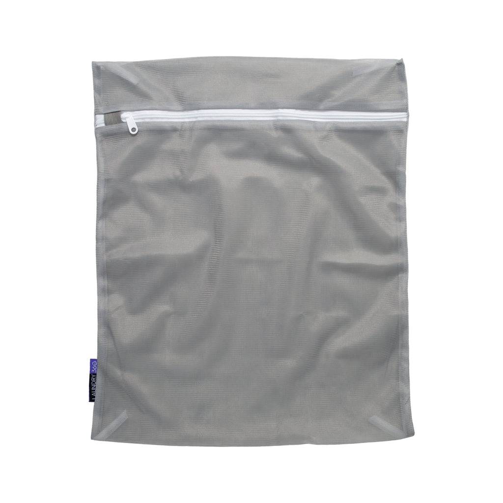4 Pack Active Wear Wash Bag Set, 16" X 19" and 12" X 15", White, Grey
