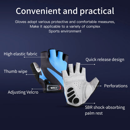 Half Finger Cycling Gloves Summer Bicycle Gloves Shock-Absorption Breathable Mountain Bike MTB Gloves Cycling Accessories