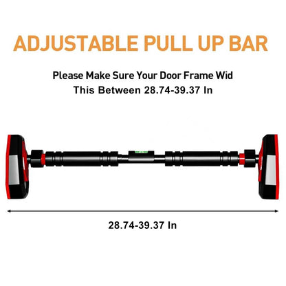 Pull up Bar for Doorway No Screws, Adjustable Chin up Bar for Door Frame, Strength Training Pull-Up Bars for Home, Width 28.74-39.37 Inches with Locking Mechanism, No Punching