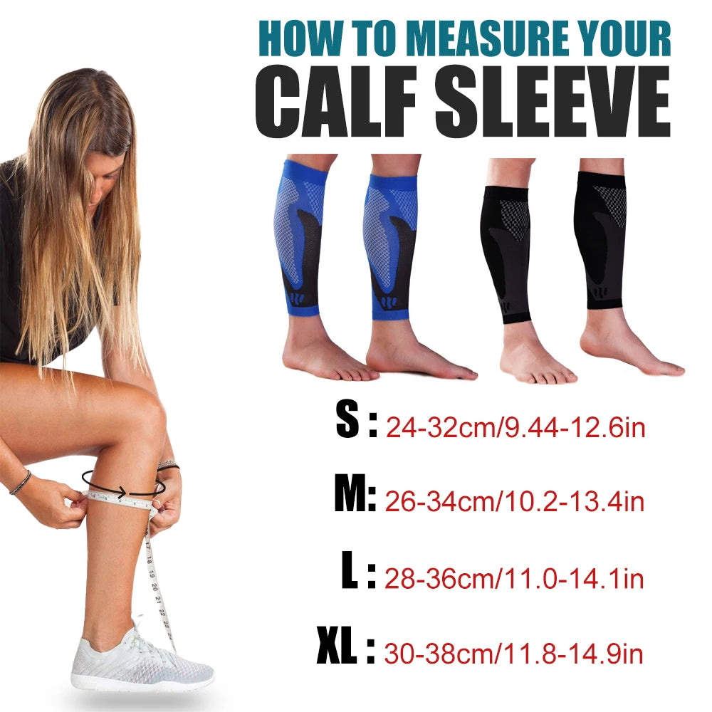 1 Pair Compression Calf Sleeves for Men &amp; Women - Compression Socks - for Running, Shin Splint, Medical, Travel, Nursing