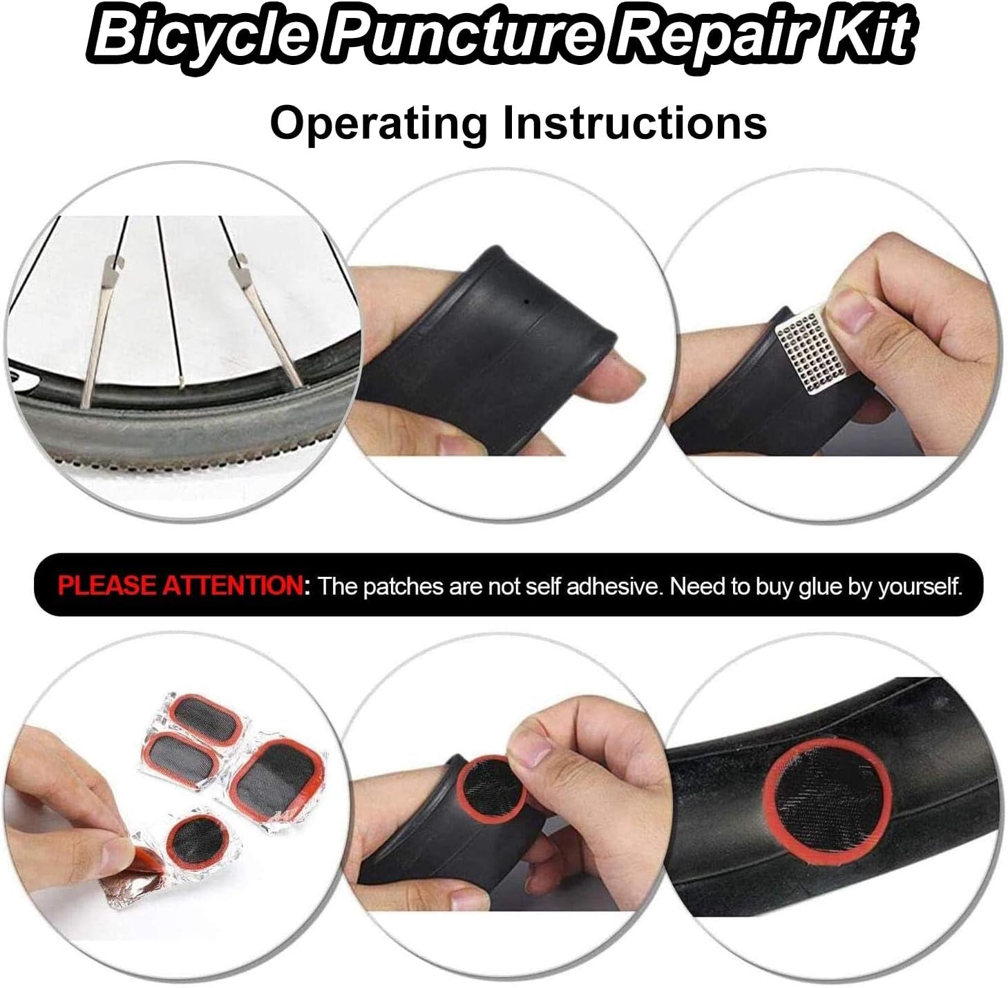 Multi-Function Bike Cycling Mechanic Repair Kit with 3Pc Tire Lever 5Pc Tyre Patches Tire Rasp Work Bag