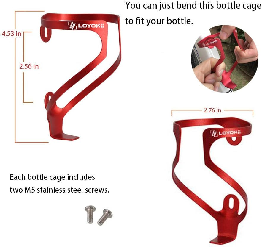 Water Bottle Holder for Bike, Lightweight Bike Water Bottle Cage Aluminum Alloy Bicycle Cages Bike Drink Holder for Mountain Bike Road Bike Cycling
