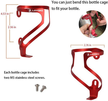 Water Bottle Holder for Bike, Lightweight Bike Water Bottle Cage Aluminum Alloy Bicycle Cages Bike Drink Holder for Mountain Bike Road Bike Cycling