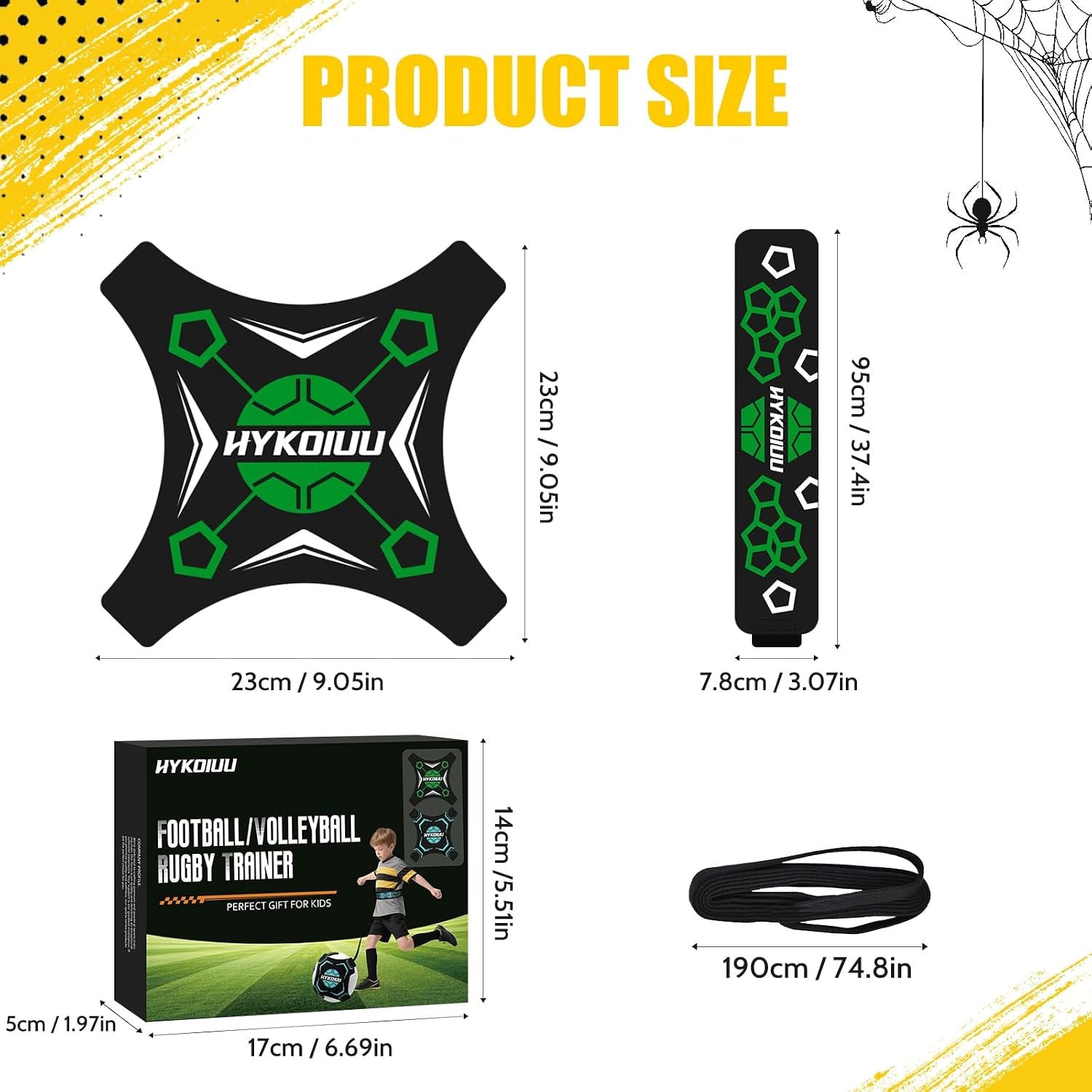 Soccer Trainer, Football Solo Practice Training Equipment Soccer Kick Juggling Trainer Improve Ball Control, Passing and Shooting Skills for Kids Adults Soccers Gear