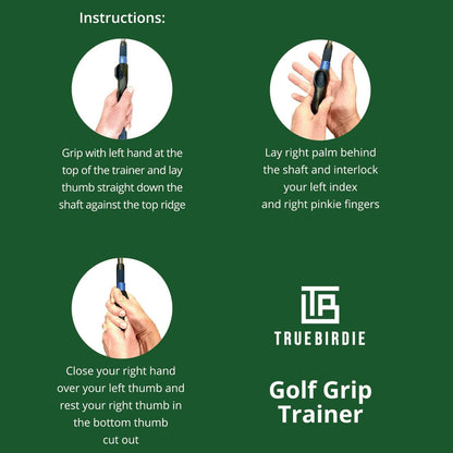 Left or Right Handed Golf Grip Trainer - Golf Swing Aid Club Attachment to Correct Hand Placement