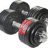 – Adjustable Dumbbell Set – Home Gym Weight Set with Baked Enamel Cast Iron Plates – Space-Saving Free Weights for Strength Training