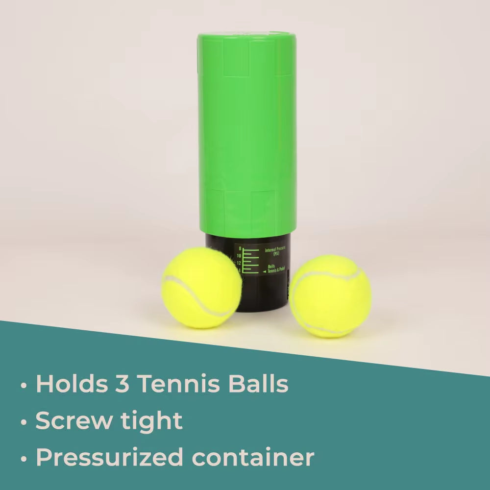 Tennis Ball Saver - Pressurized Tennis Ball Storage That Keeps Balls Bouncing like New