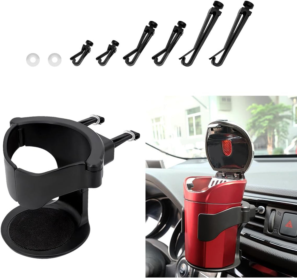 Cup Holder for Car Air Vent, Adjustable Auto Vent Cup Holder Expander with 3 Kinds Mounting Clips, A/C Vent Drink Holder Stand for Coffee, Water, Juice, Tea, Car Accessories