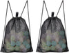 2-PACK Mesh Drawstring Bag, Mesh String Bag for Gym Laundry Seashell and Beach F