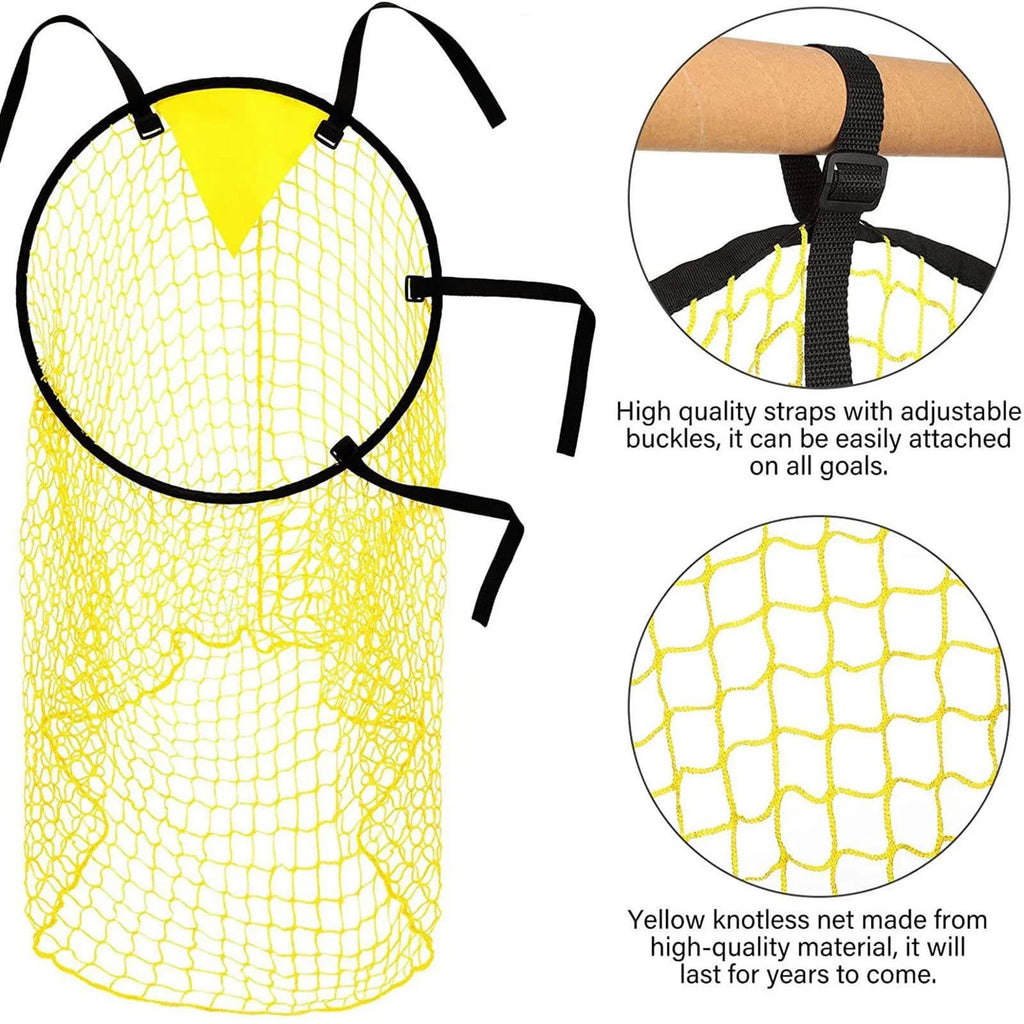 Soccer Top Bins Net,Football Goal Net,Easy Attach,Adjustable,For Kid,Training,Improve Shoot Accuracy,Foldable,Visible Score,No Shifting