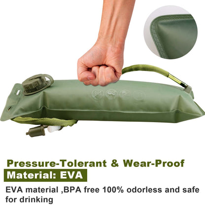 Cycling Hydration Bladder - 3L Leakproof Water Bag for Backpacks (BPA Free) USA