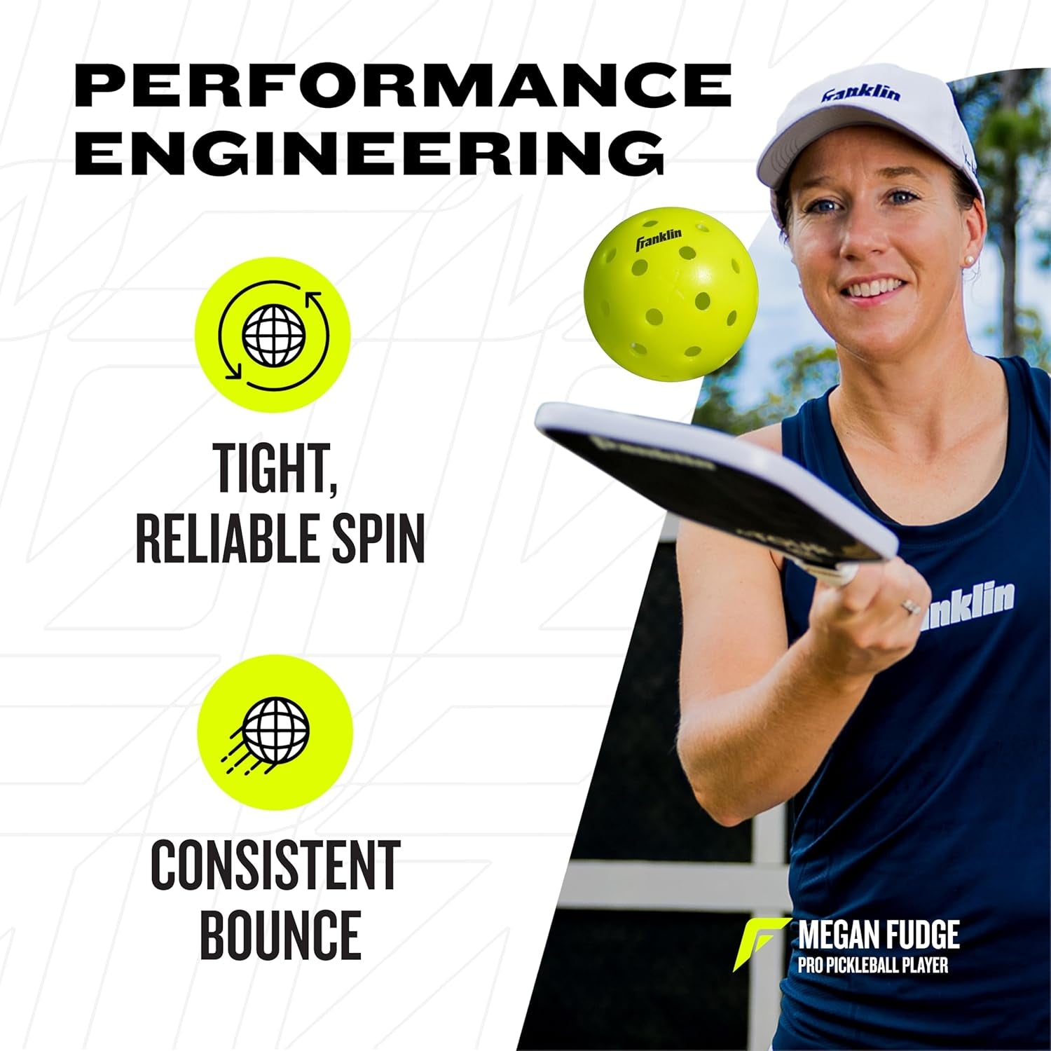 Franklin Sports X-40 Outdoor Pickleballs - Official Ball of USA Pickleball, APP Tour + US Open - Regulation Size