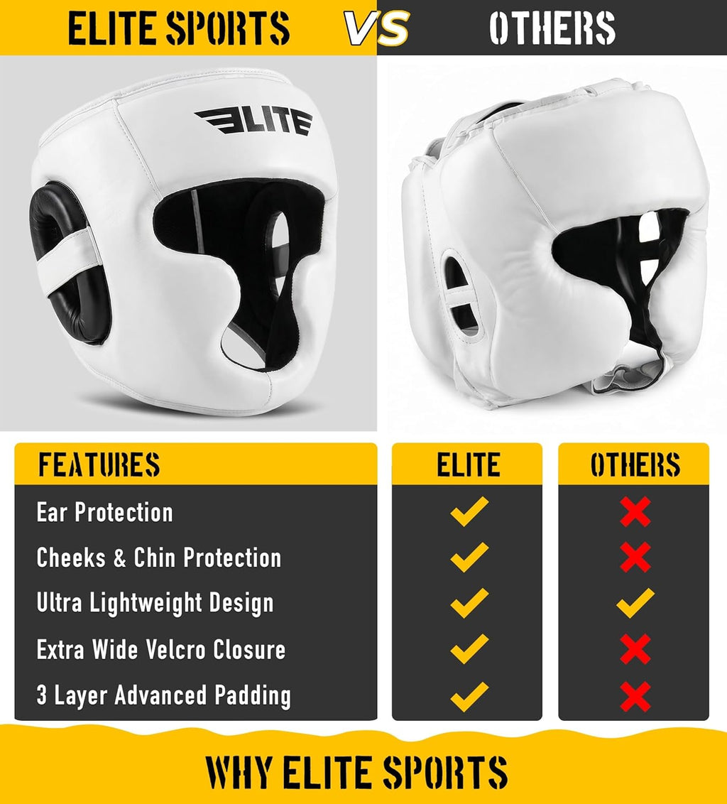 Boxing Headgear Men, Boxing Head Guard Sparring Gear, MMA Headgear Kickboxing Muay Thai Training Helmet, Protective Fighting Gear, Adjustable Face Protection