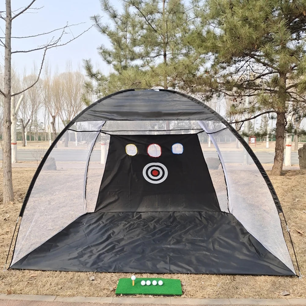 Indoor Outdoor Golf Chipping Net Collapsible Golf Pitching Cages Foldable Golf Practice Net Golf Training Equipment