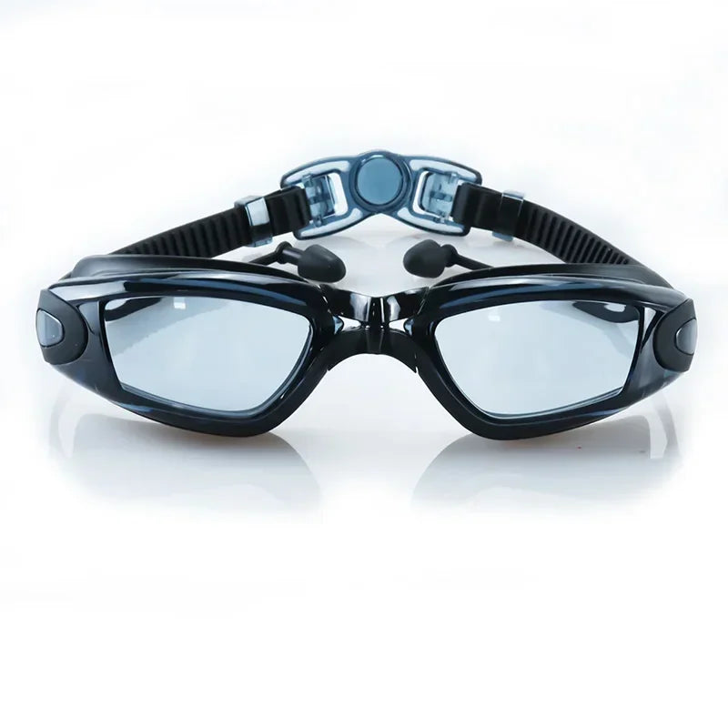 Swimming Goggles Adult Pool Glasses anti Fog Men Women UV Protection Optical Waterproof Swim Eyewear with Earplugs