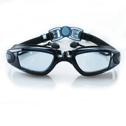 Swimming Goggles Adult Pool Glasses anti Fog Men Women UV Protection Optical Waterproof Swim Eyewear with Earplugs