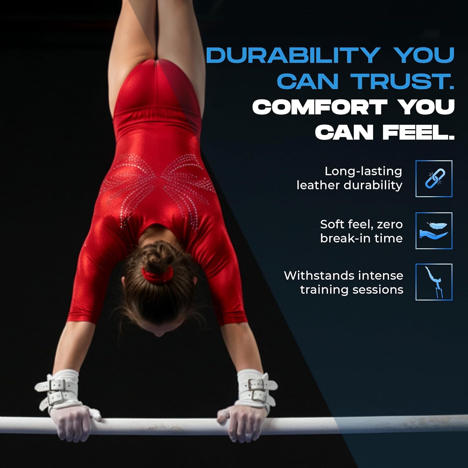 Just Right Uneven Bar Gymanstic Leather Grips for Girls USA
