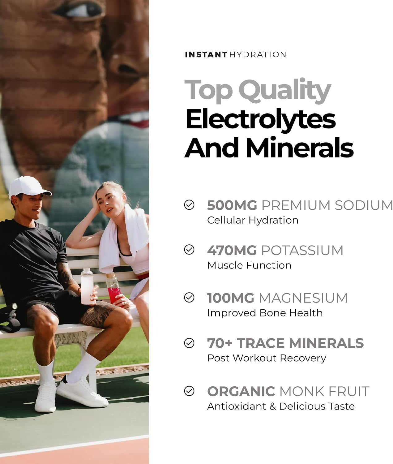 Sugar Free Electrolytes Powder Packets Variety Pack - Watermelon, Raspberry, Lemon Lime Drink Mix & Travel Essentials with Magnesium and Potassium - Post Workout Recovery - 20 Sticks