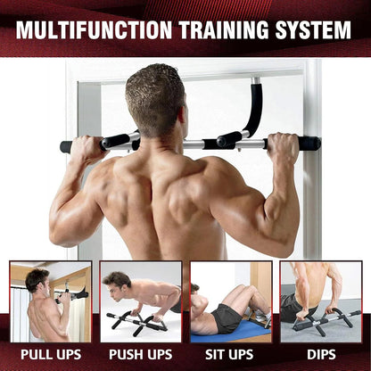 Pull up Bar for Doorway, Thickened Steel Upper Body Workout Bar, Adjustable Width Locking, Max Limit 330 Lbs, Multi-Grip Strength Chin-Up Bar for Strength Training, Home &amp; Gym, Black