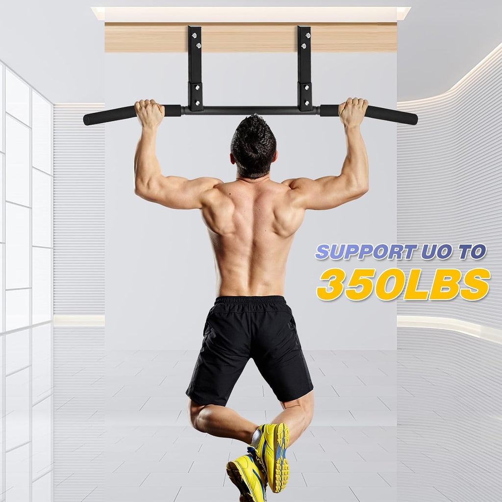 Pull up Bar, Chin up Bars Ceiling Mount, Workout for Home Gym, Beam, Crossfit - Heavy-Duty, Foam Grip, Easy Installation