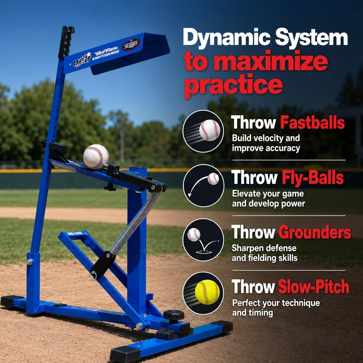 Louisville Slugger Blue Flame Pitching Machine