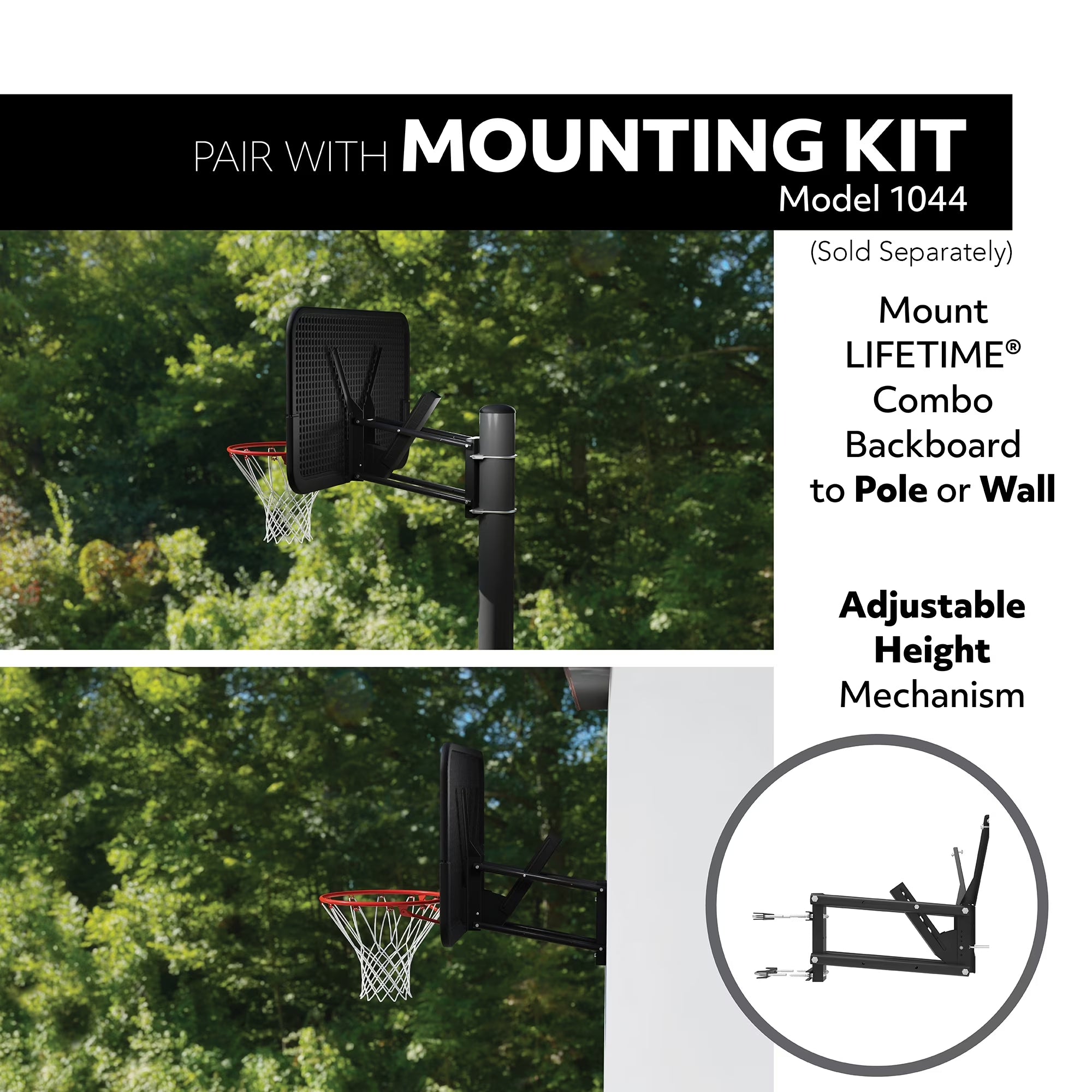 New Basketball Backboard and Rim Combo (48 Inch Polycarbonate) - 73729