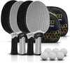 Table Tennis Rackets Set,Professional Ping Pong Paddle Set for 4 Players, Composite Rubber Table Tennis Paddles, Indoor or Outdoor Games.