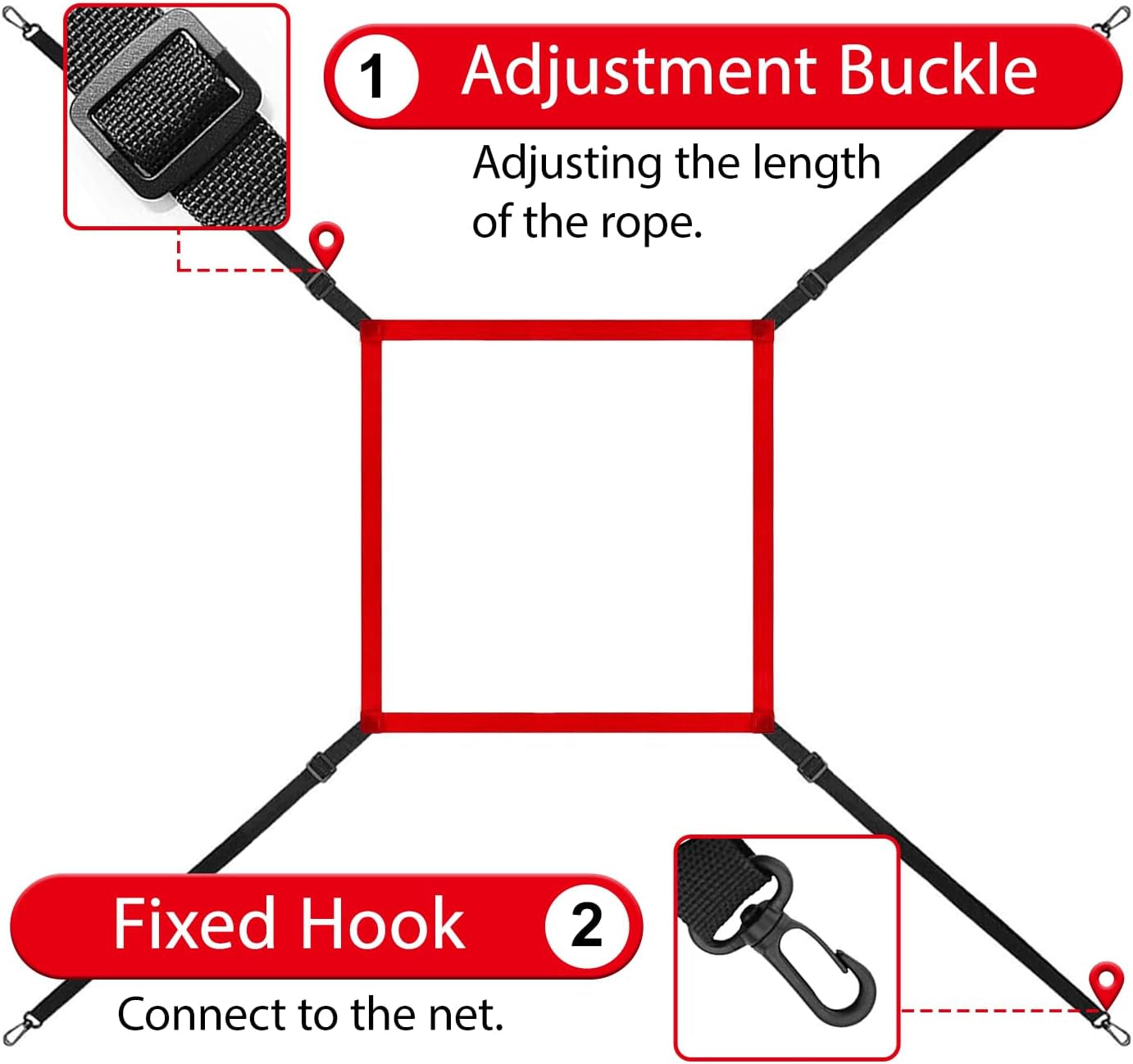 7X7 FT Baseball Net, Baseball & Softball Training Net with Batting Tee, Strike Zone & Circular Target and Weighted Ball, Portable Design with Compact Storage