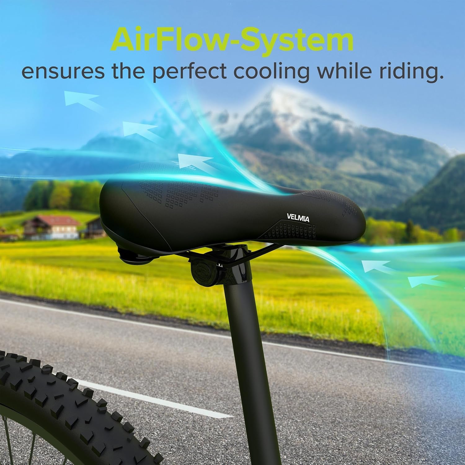 Bicycle Saddle - Comfortable Saddle for Men and Women - 3 Zone Concept - Waterproof Bicycle Seat with Ergonomic Design