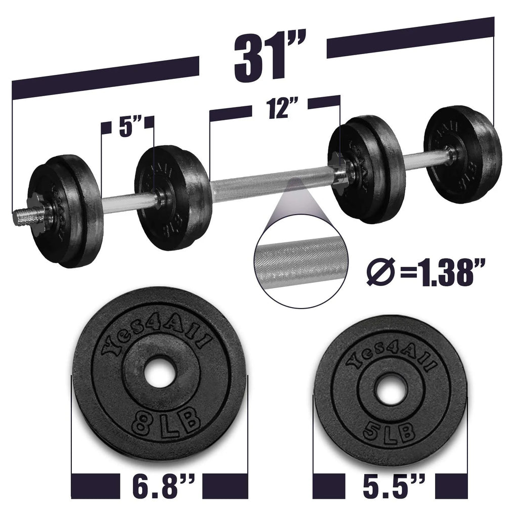 Adjustable Dumbbell, 60 Lbs with Connector