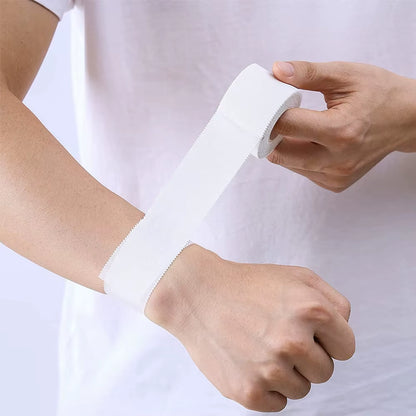 White Athletic Tape -Strong Adhesive Sports Tape No Sticky Residue Easy Tear Athletic Tapes &amp; Wraps,Gymnastics Tape for Athletes