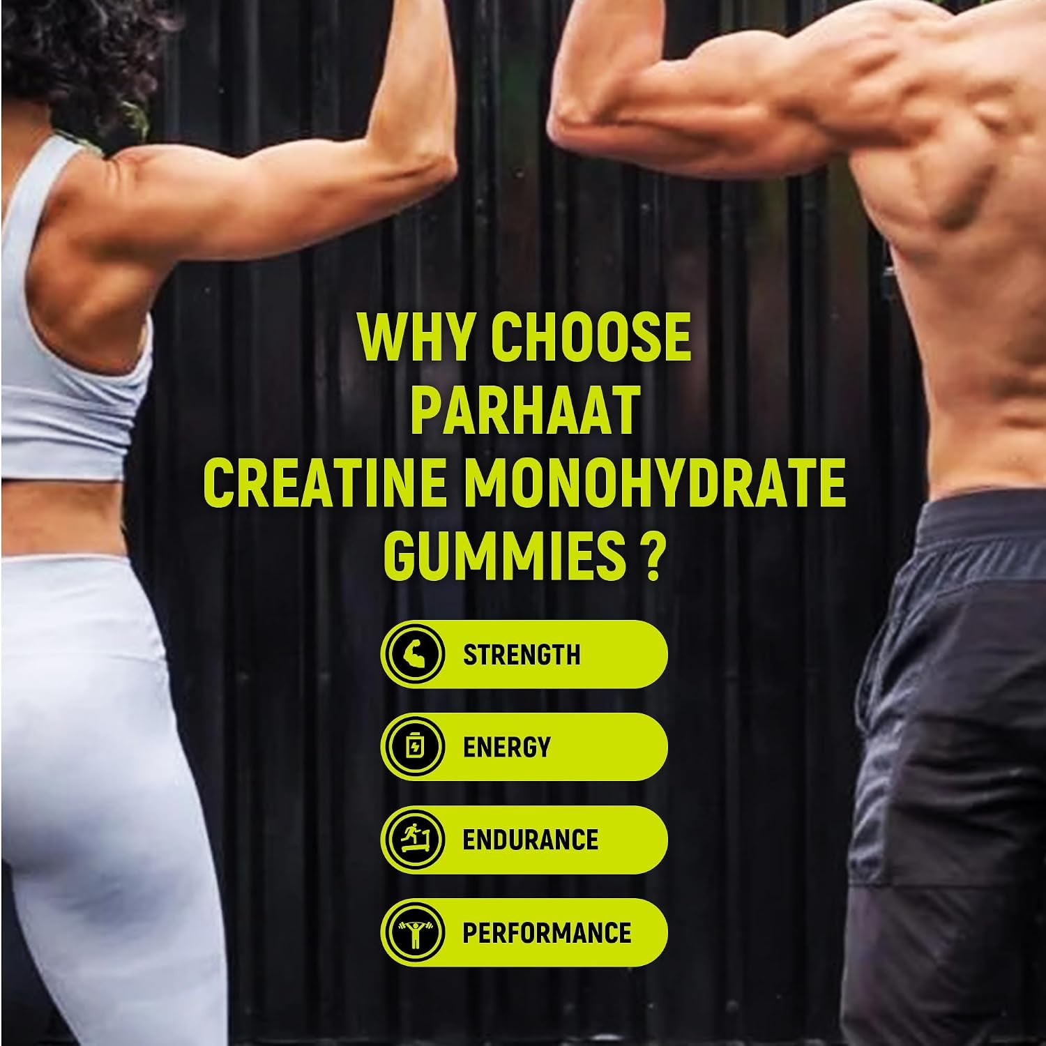 NSF Certified Creatine Gummy - Creatine Monohydrate Gummies 5G for Men & Women - Boost Focus,Strength, and Endurance, Vegan, Gluten-Free, Non-Gmo, 2.5 Gram Creatine per Gummy (Kumquat 90 Ct)