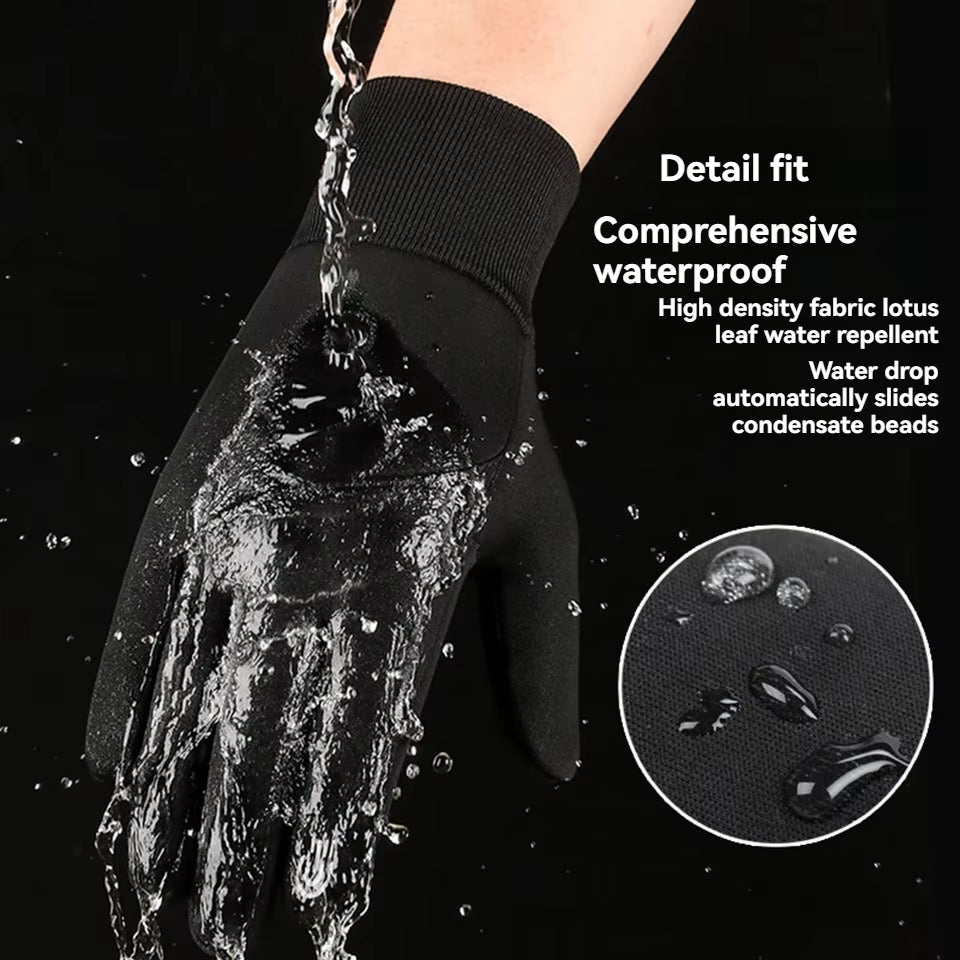 GTUBIKE Cycling Gloves for Men Women Motorcyclist Autumn Winter Warm Camping Gloves Ski Bicycle Velvet Touch Screen Waterproof
