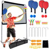 Portable Pickleball with Net 5 Ft. X 7 Ft. Pickleball System Pickleball Game Sets Fun Games for Adults and Family