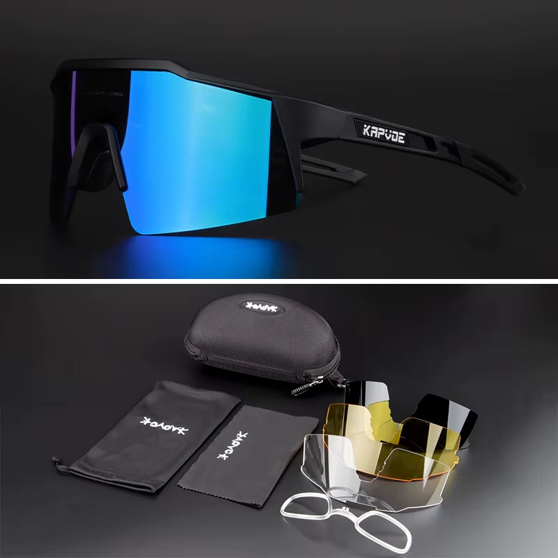 UV400 Sport Eyewear Mountain Bike Sport Cycling Glasses Outdoor Cycling Goggles Men Cycling Sunglasses MTB Sunglasses 1Lens