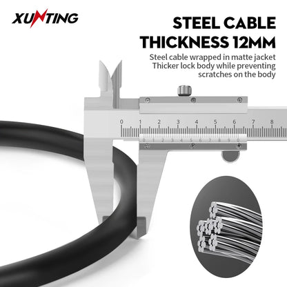 Xunting 54Cm/78Cm/110Cm Bike Lock Electric Password Steel Wire Cable Lock Combination for Anti-Theft Lockscycling Accessories