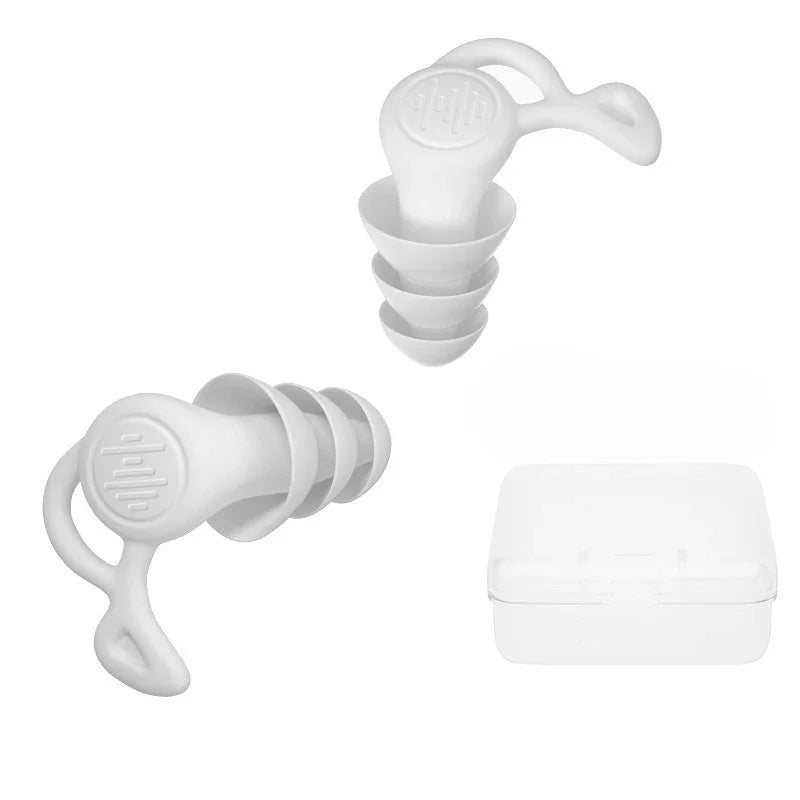 3 Layer anti Noise Silicone Reusable Earplugs Waterproof Swimming Ear Plugs for Sleeping Diving Surf Soft Comfort Ear Protector