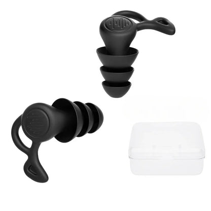 3 Layer anti Noise Silicone Reusable Earplugs Waterproof Swimming Ear Plugs for Sleeping Diving Surf Soft Comfort Ear Protector