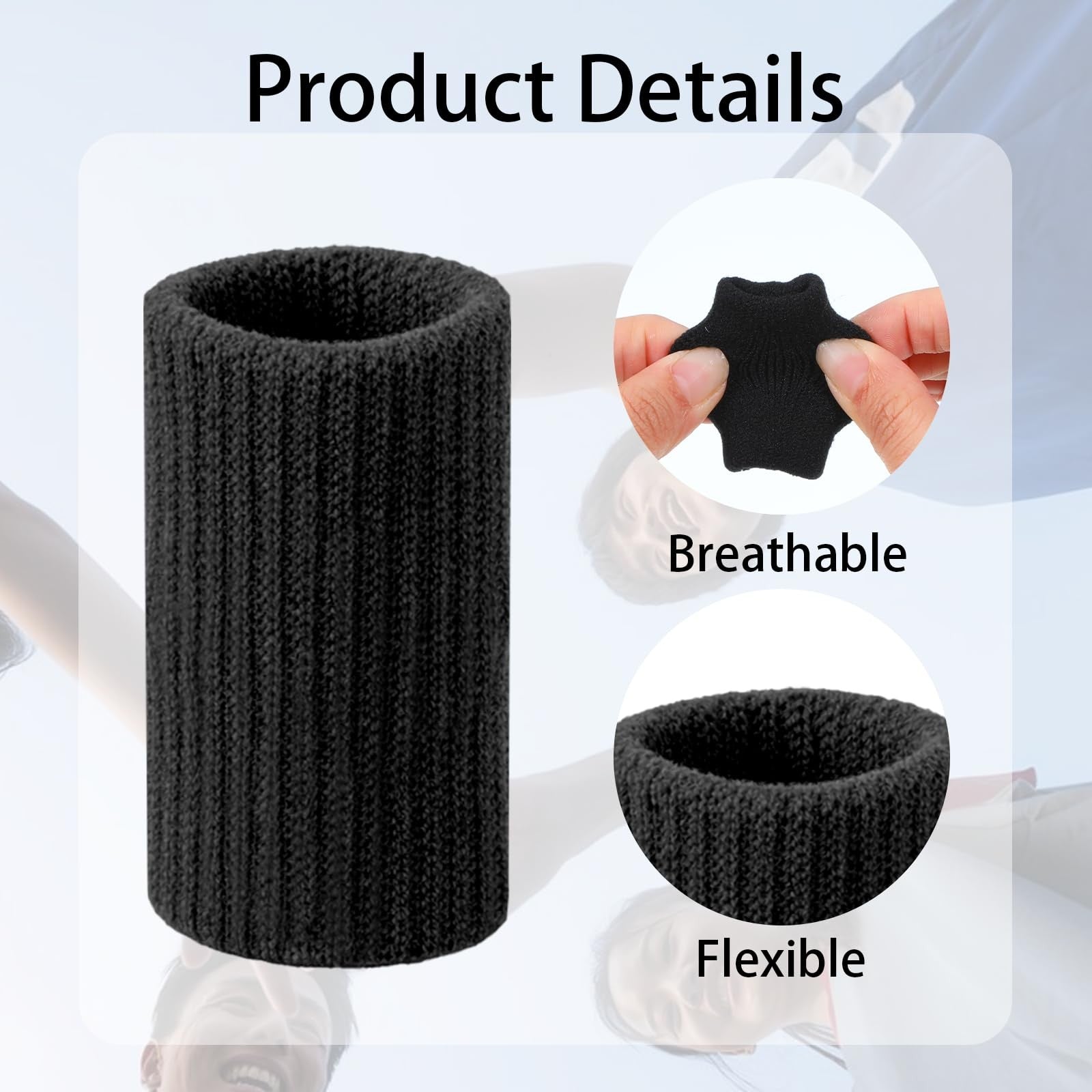 20 Pcs Breathable Finger Brace Elastic Sports Finger Compression Sleeves