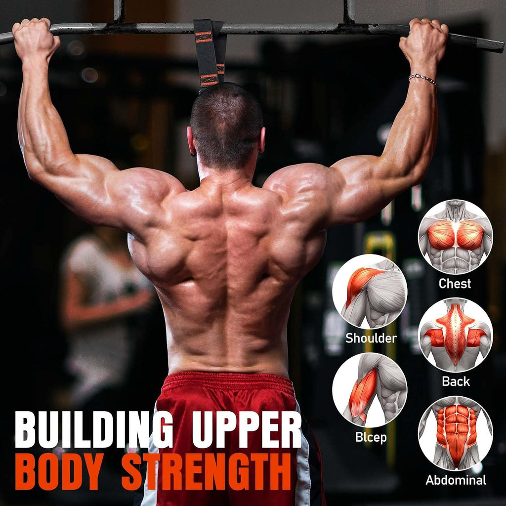 Pull up Assistance Bands, 300Lbs Heavy Duty Resistance Bands for Pull Ups with Adjustable Height, Fabric Feet Rest & Knee Support, Strength Training Pull up Bar Assist Bands for Home Gym Workouts