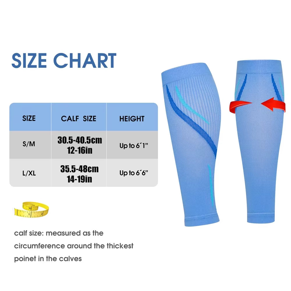 1 Pair Calf Compression Sleeves for Men &amp; Women (20-30 Mmhg), Leg Compression Sleeve Footless Compression Socks