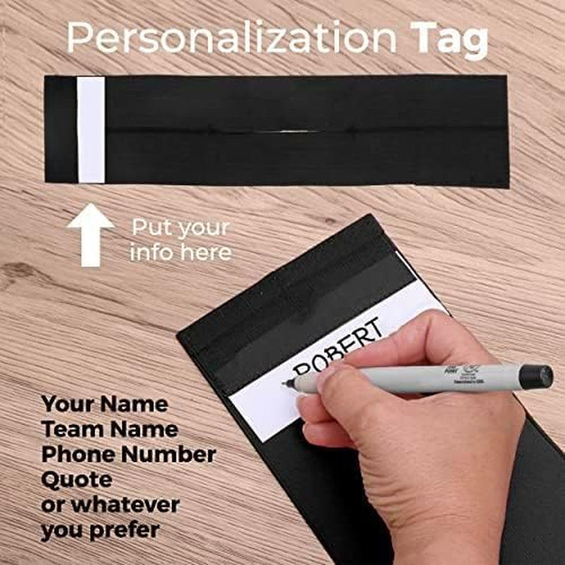 Baseball Glove Wrap Band for Break-In & Shaping | Elastic Mitt Strap | Adjustable Closure for Pocket Forming & Storage | Youth & Adult Softball Mitt Care Accessory (Message Options)
